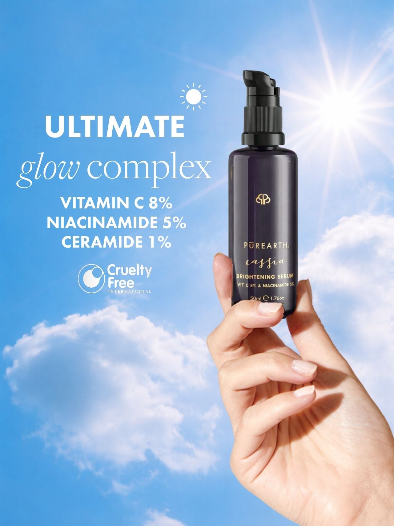 Cassia Brightening Serum Vit C + Niacinamide + Ceramides - Adaptogen-powered Complex