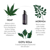 purify. calm. cleanse. A luxurious emerald green cleansing oil marrying Ayurvedic and Chinese TCM principles. An adaptogenic, immunity-boosting, the synergistic composition of high-performance botanical oils and powerful actives. Effectively lift away makeup, clearing the build-up of smog, invisible environmental polluters, drawing out deep impurities while calming and soothing skin. For all skin types including oily, sensitive, mature, and combination skin.