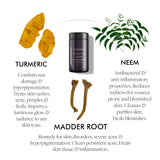 Eliciting a rush of vitality, our Face Sand is an addictive beauty ritual. An ancient Ayurvedic recipe handed down over generations, this hand-blended treat is a union of Vedic, organic, biodynamic turmeric, rare Kashmiri saffron and neem. Gentle and supremely effective, it lifts dead skin cells, drawing out impurities, clearing acne, congestion, blemishes, and encouraging blood flow.