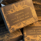 cleanse. soothe. moisturize.  Made with plant botanicals and cold-pressed organic oils in small batches by our women's self-help groups in the pristine Himalayas.  Vegan. SLS free. Handcrafted in India  All our face and body bars are luxury cold processed and cured in the pure mountain air of the pristine Himalayas.