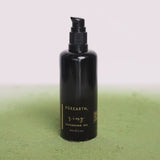 purify. calm. cleanse.  A luxurious emerald green cleansing oil marrying Ayurvedic and Chinese TCM principles. An adaptogenic, immunity-boosting, the synergistic composition of high-performance botanical oils and powerful actives.  Effectively lift away makeup, clearing the build-up of smog, invisible environmental polluters, drawing out deep impurities while calming and soothing skin. For all skin types including oily, sensitive, mature, and combination skin.
